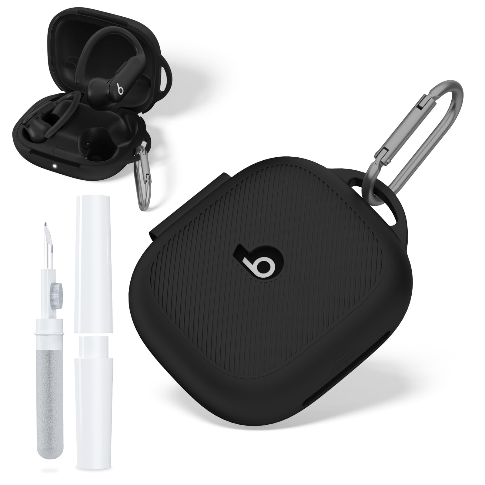 Powerbeats Pro 2 ブラック カバー付き for Beats Powerbeats Pro 2 Case, Soft Silicone Shockproof